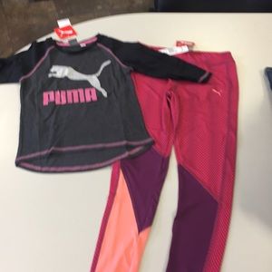 Girls Puma Shirt and Leggings